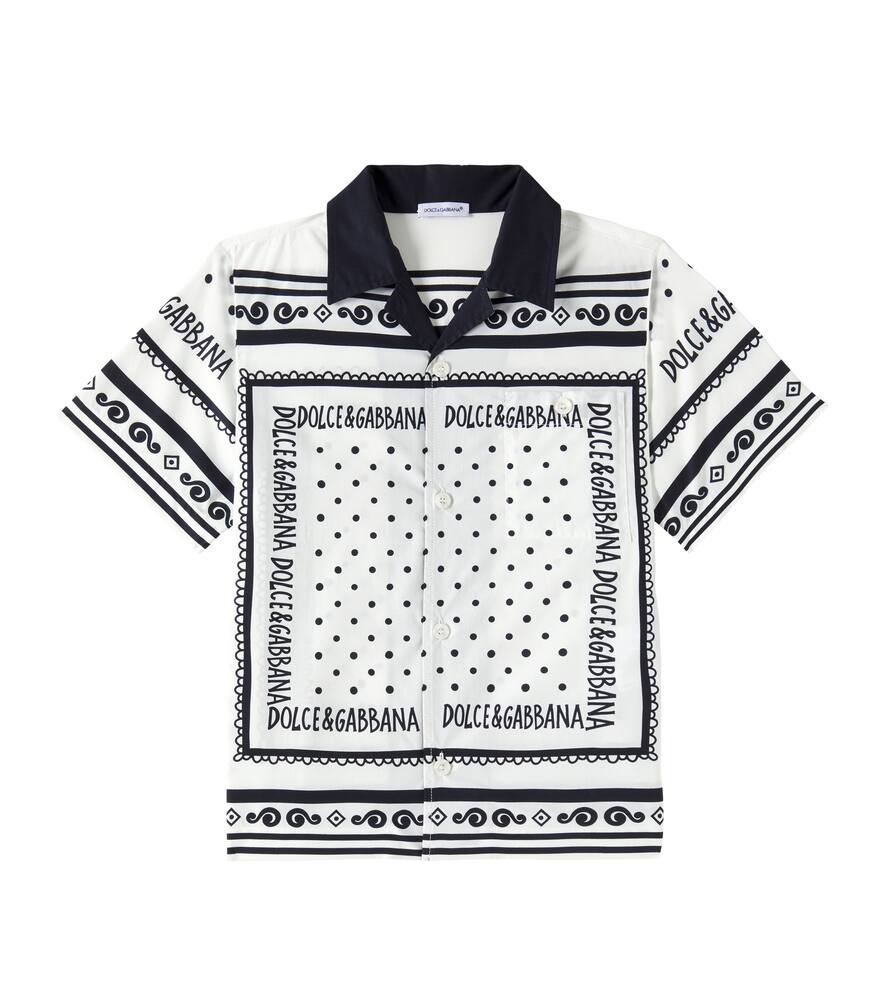 DOLCE & GABBANA BANDANA COTTON POPLIN SHIRT