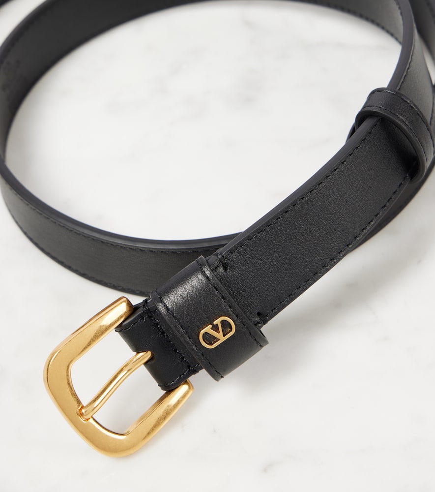 VALENTINO GARAVANI VLOGO LEATHER BELT