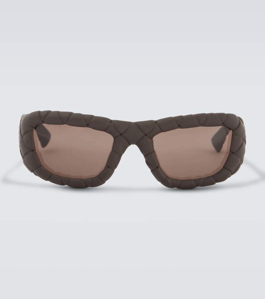 Intrecciato rectangular sunglasses
