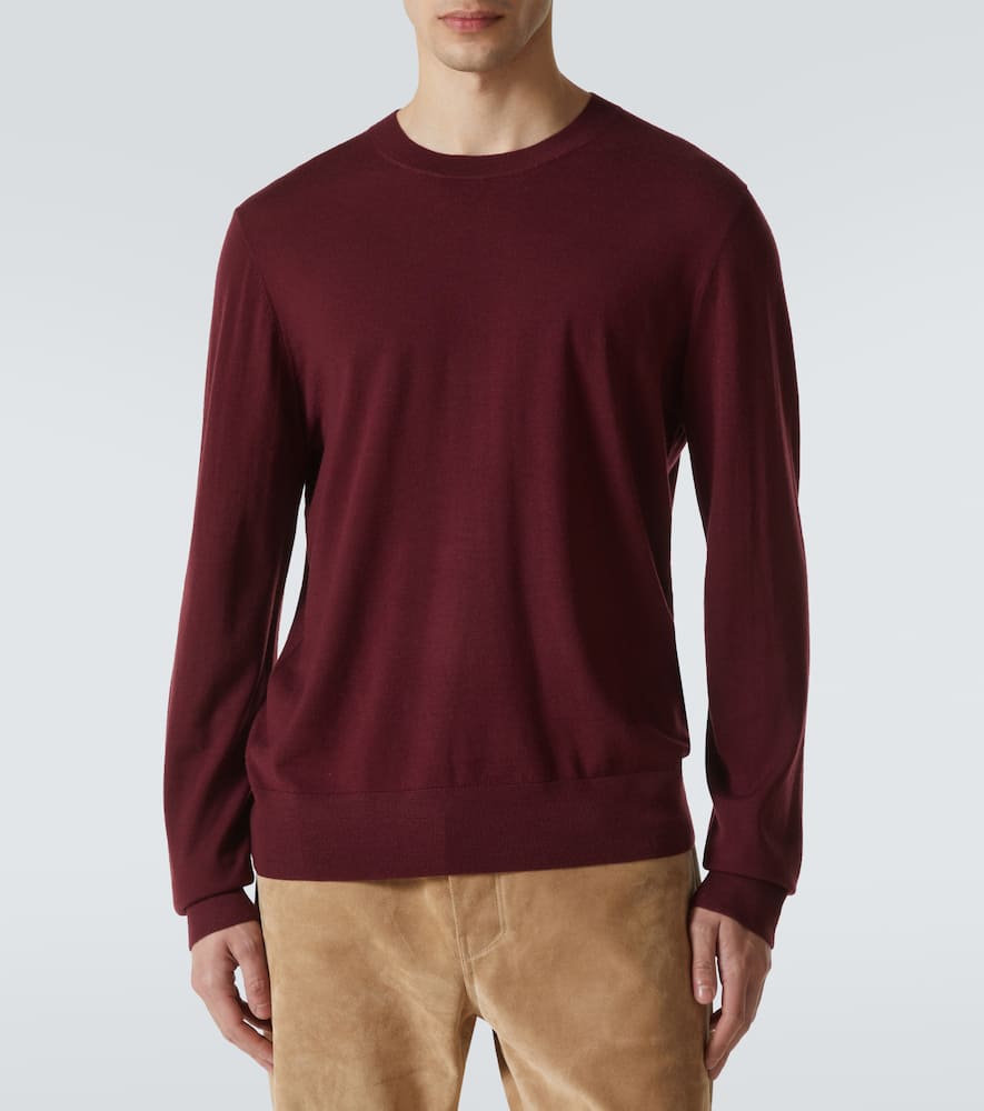 Gabriela Hearst Palco Wool Sweater In Burgundy