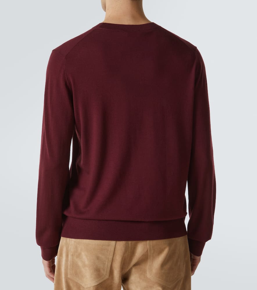 Gabriela Hearst Palco Wool Sweater In Burgundy