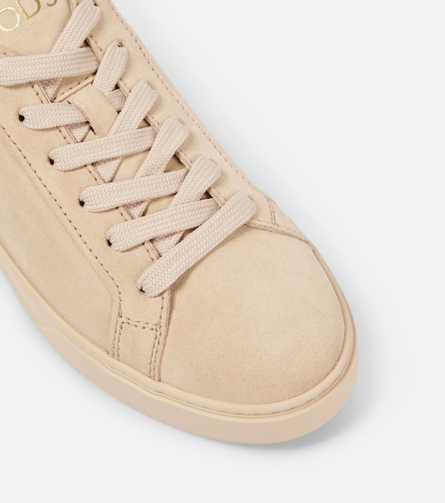 Tod's Suede Leather Sneakers In Beige