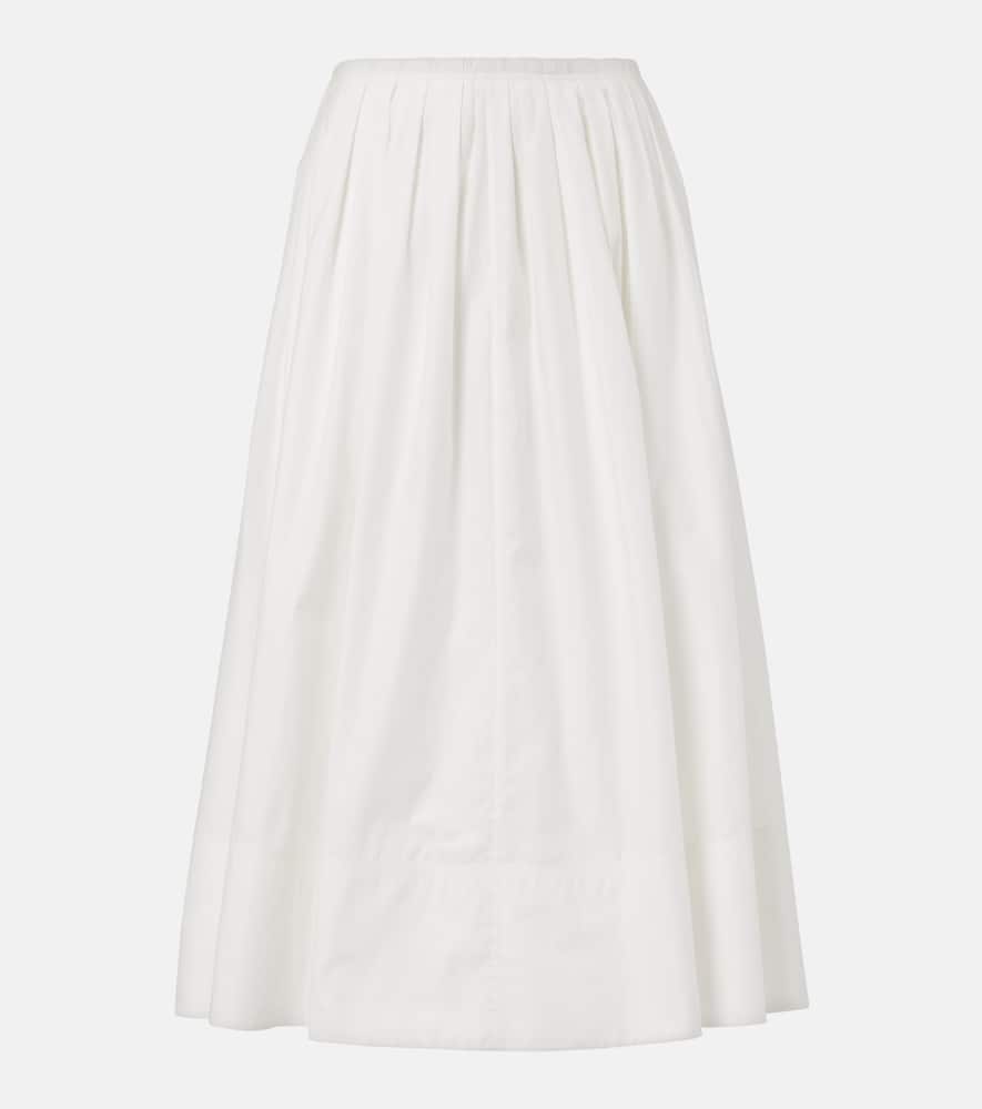 White Label Austin gathered cotton midi skirt