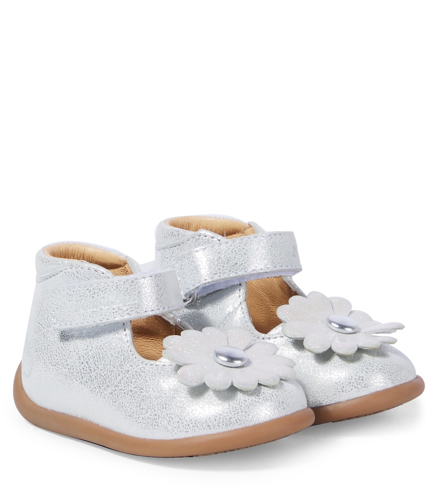 Pom d'Api Bébé – Bottines Stand-Up Daisy en cuir métallisé