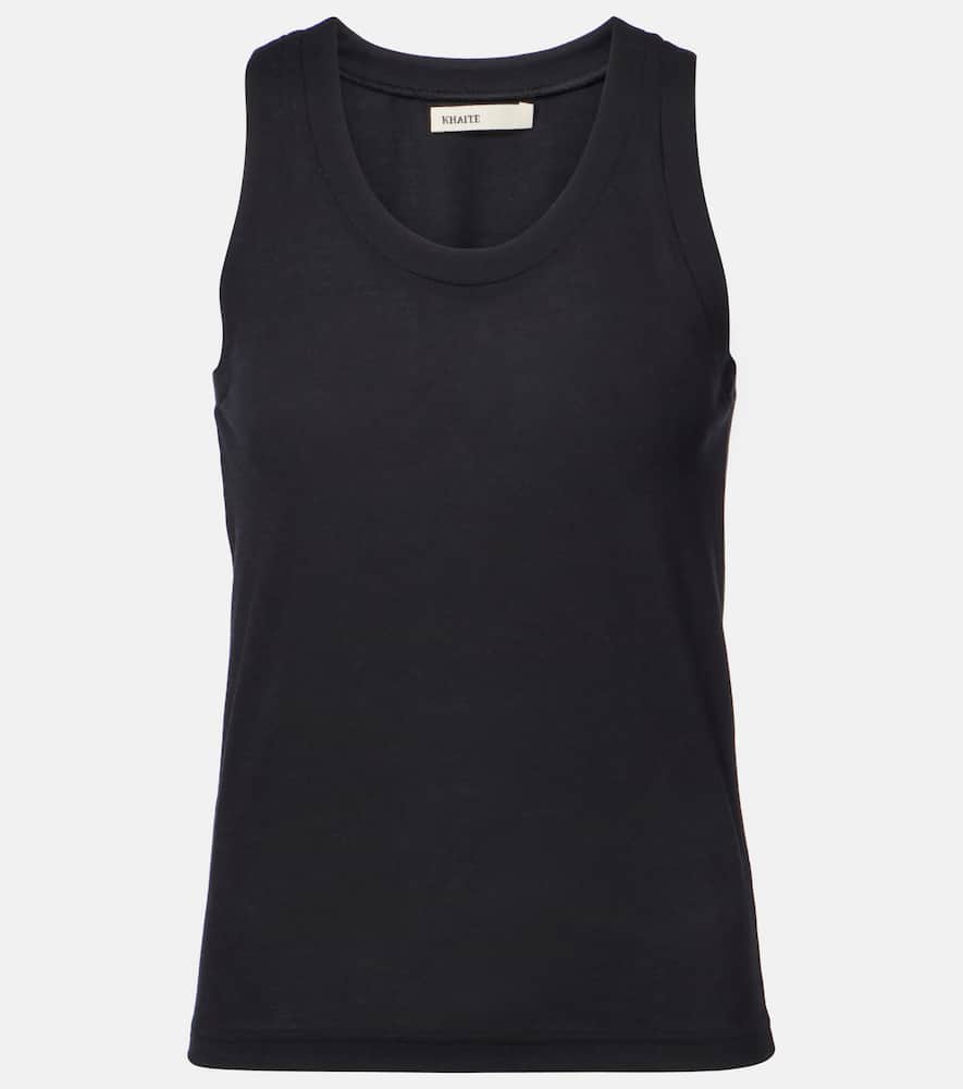 Isha cotton-blend jersey tank top