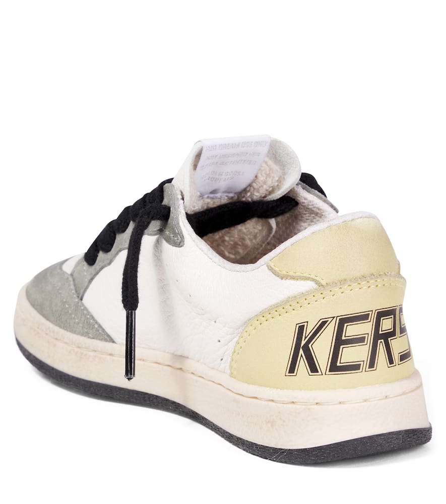 Golden Goose Ball Star Suede-trimmed Leather Sneakers