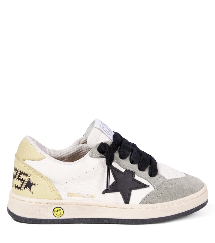 Golden Goose Ball Star Suede-trimmed Leather Sneakers