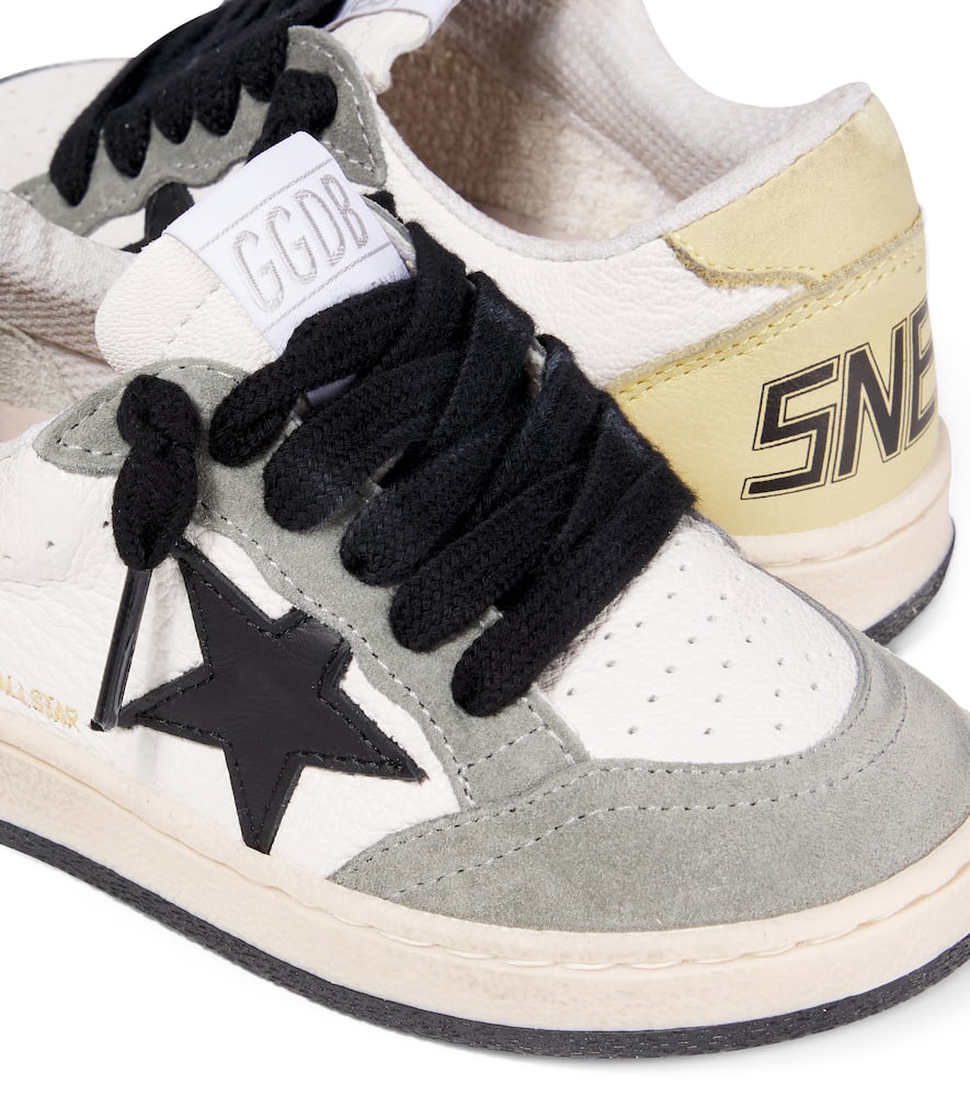 Golden Goose Ball Star Suede-trimmed Leather Sneakers