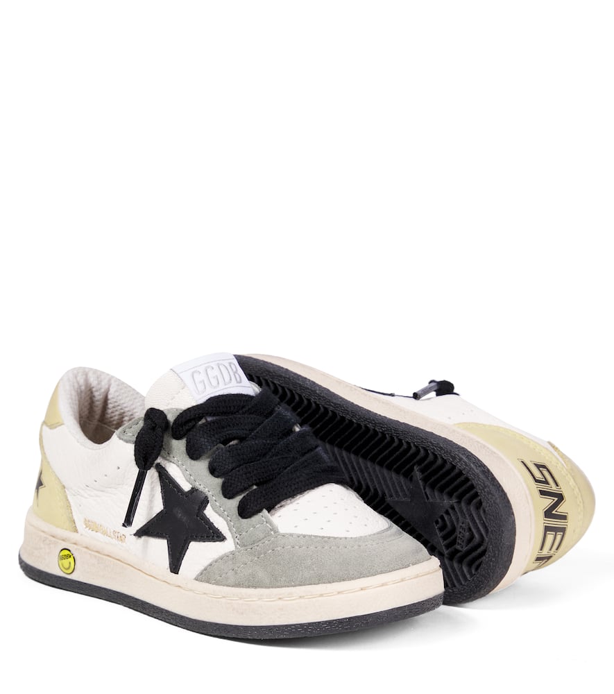 Golden Goose Ball Star Suede-trimmed Leather Sneakers