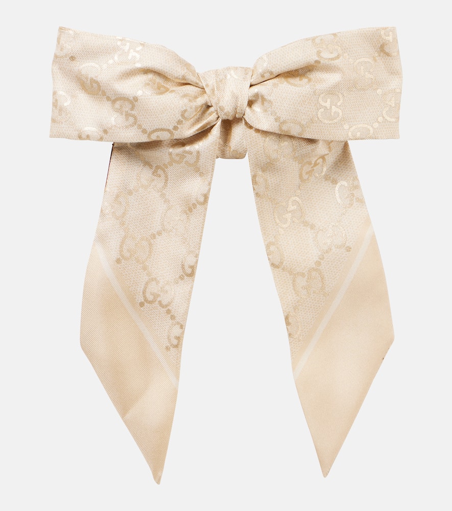 GG silk bow scrunchie