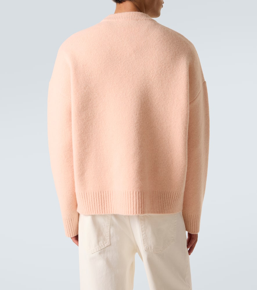 Ami Alexandre Mattiussi Ami De Caur Alpaca And Wool-blend Sweater In Pink