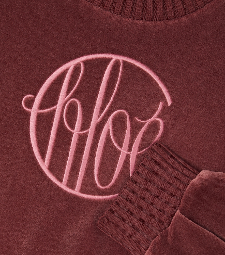  Chloe Kids Chloé Kids Sweatshirt Aus Baumwollsamt 