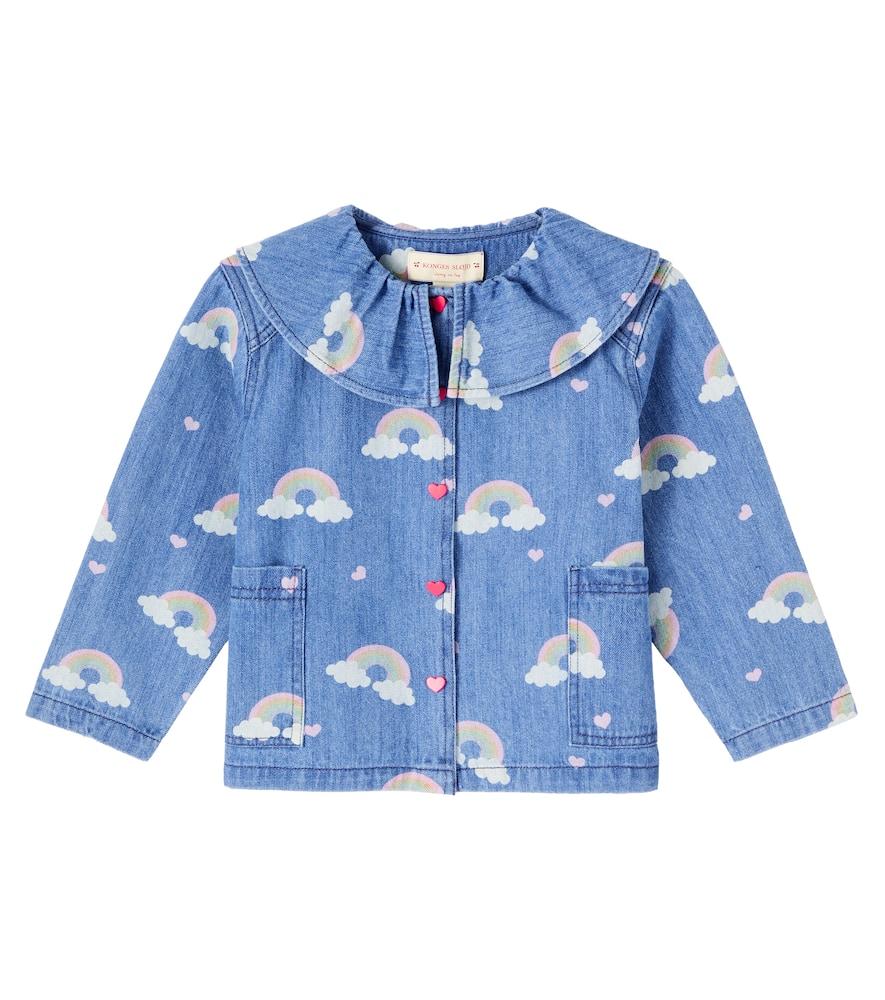 Konges Sløjd Magot Printed Denim Jacket In Blue