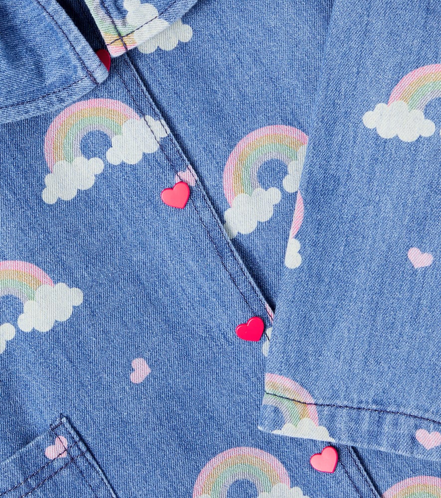 Konges Sløjd Magot Printed Denim Jacket In Blue