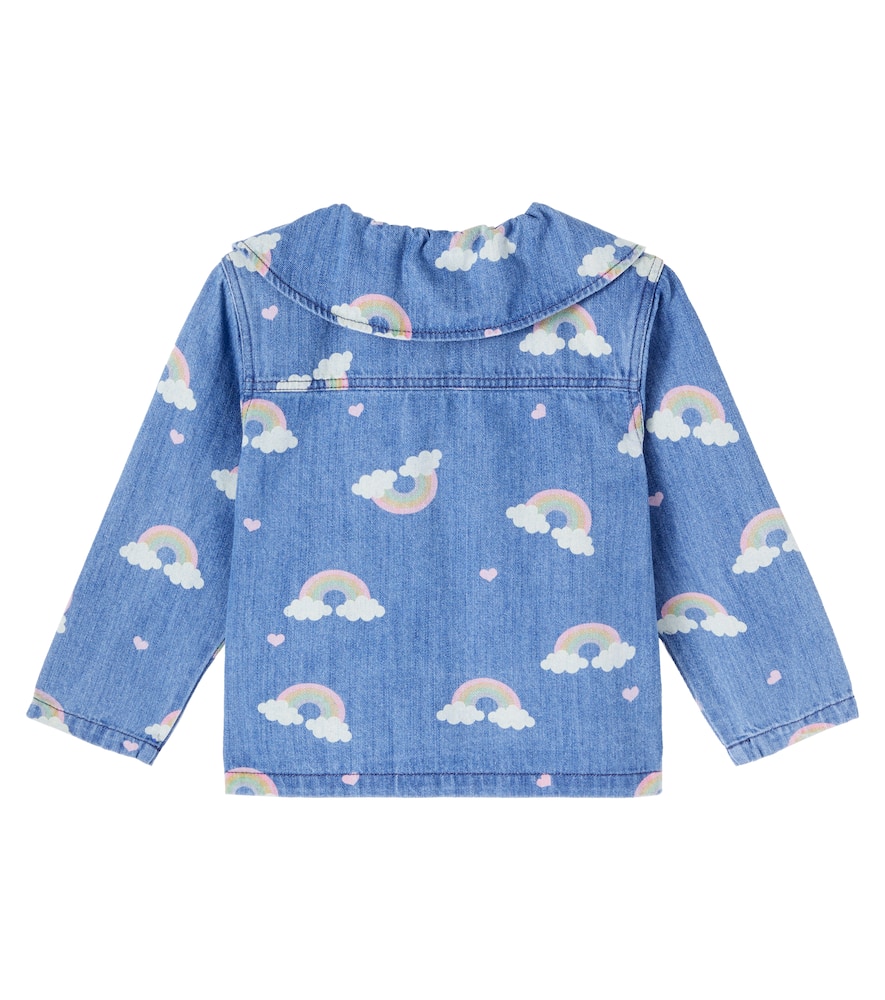 Konges Sløjd Magot Printed Denim Jacket In Blue
