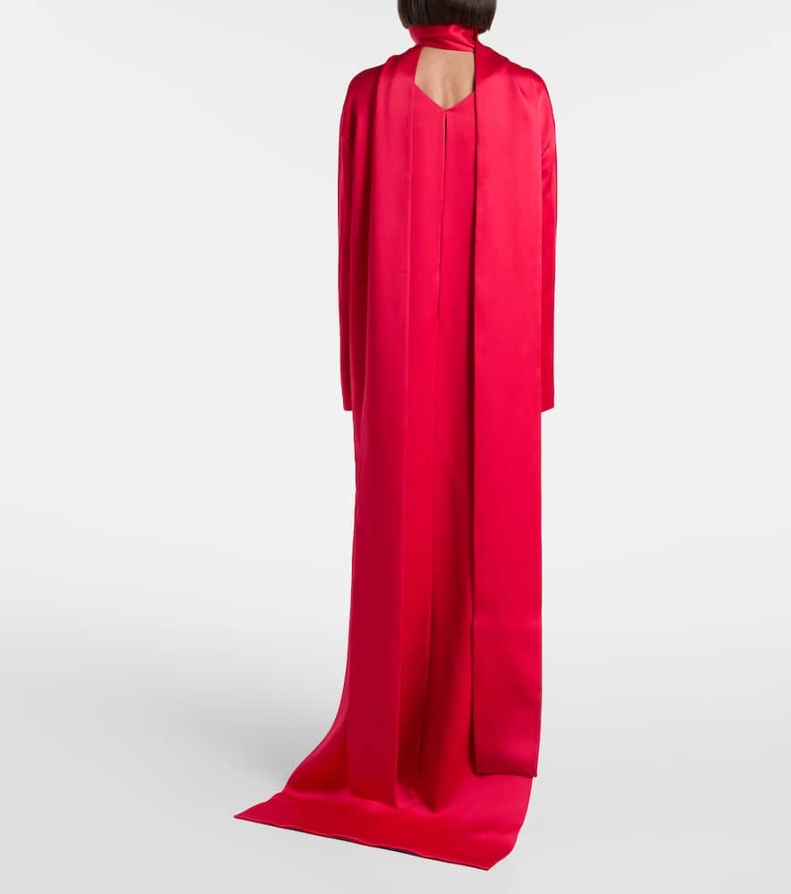Tom Ford Asymmetric Scarf-detail Crêpe Cocktail Dress In Pink