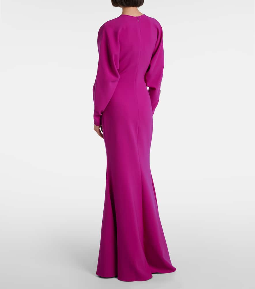 Costarellos Marla Crystal-embellished Crêpe Gown In Pink