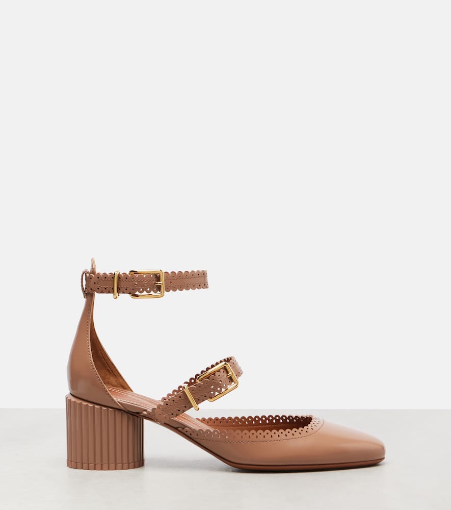 Zimmermann Eddie 55 Leather Mary Jane Pumps In Sand
