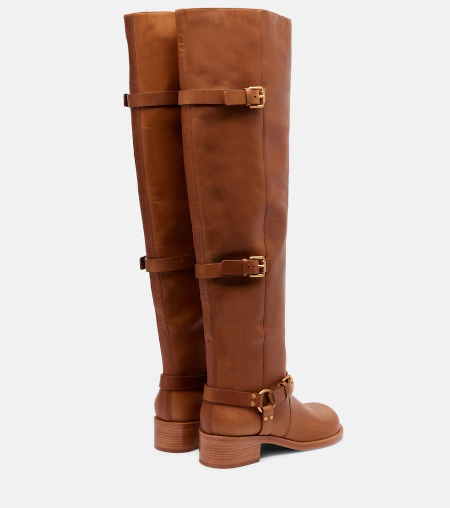 Farm Rio Leather Over-the-knee Boots In Brown