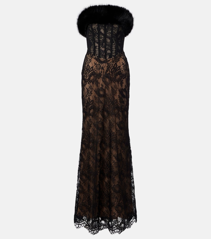 Elie Saab Lace Gown In Black