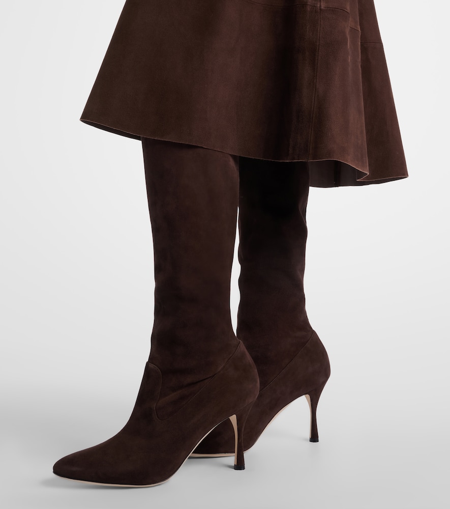 Manolo Blahnik Myconia suede knee-high boots