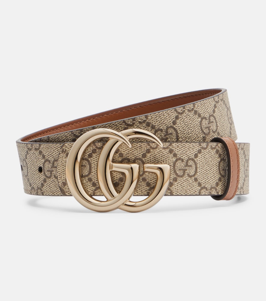 Gucci Donna Cintura Gg Marmont In Canvas Gg Beige Medio- Mytheresa