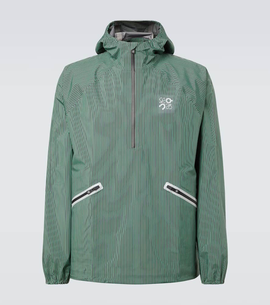 Loewe X On Striped Technical Jacket In Green