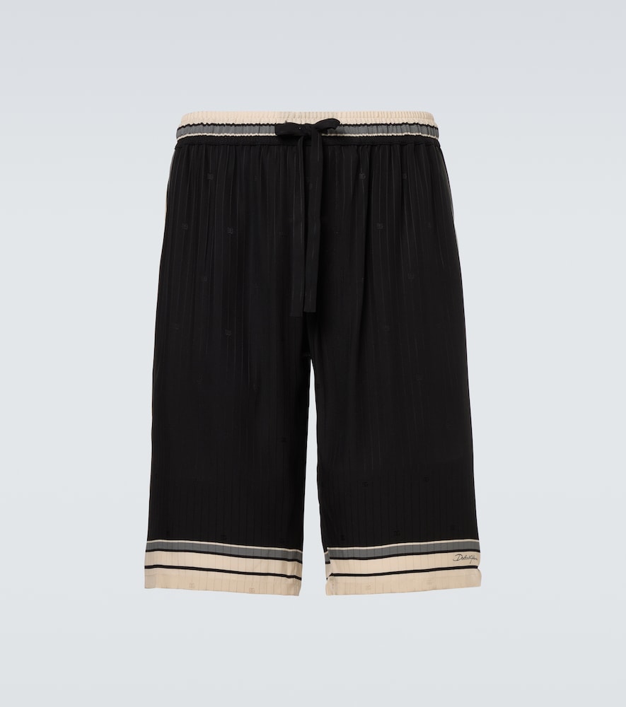Dolce & Gabbana Striped silk Bermuda shorts
