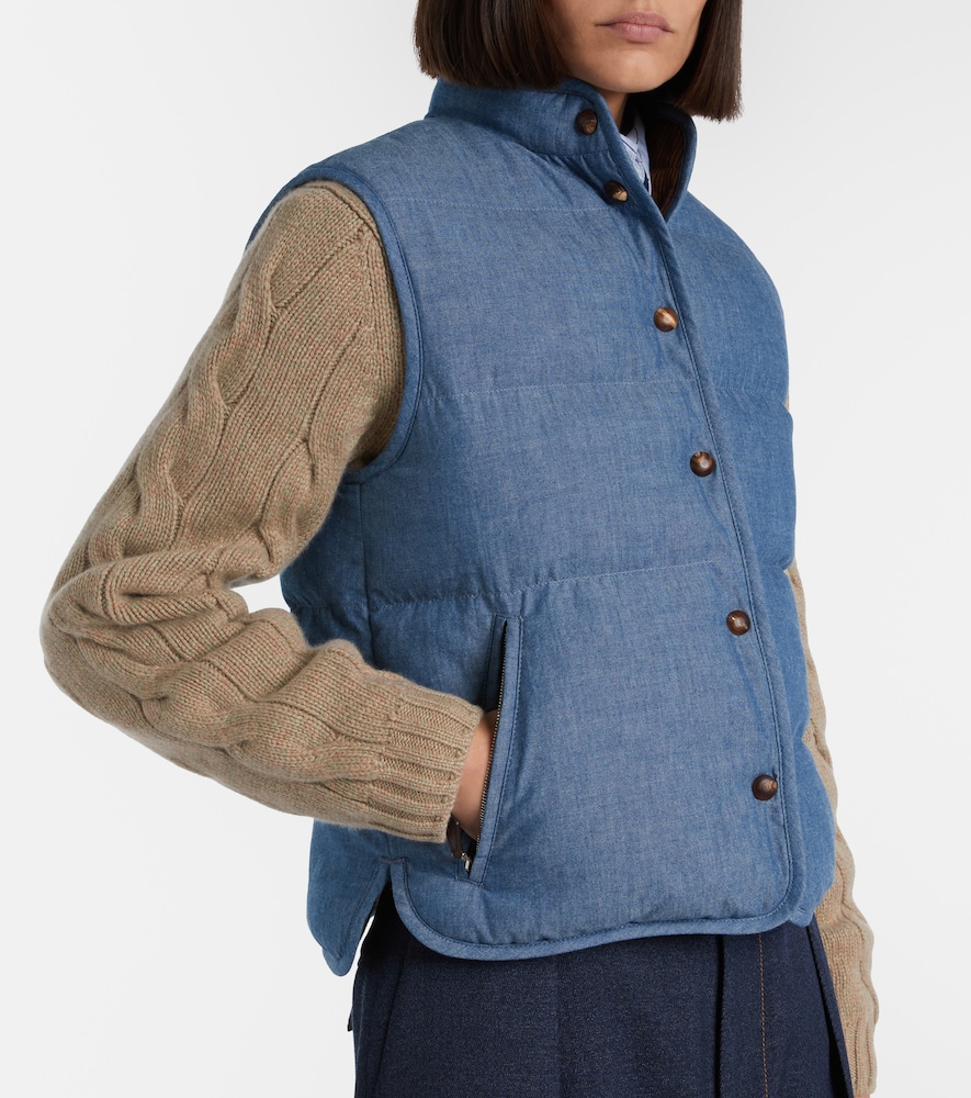  Loro Piana Loro Piana Kris Cotton Chambray Puffer Jacket 