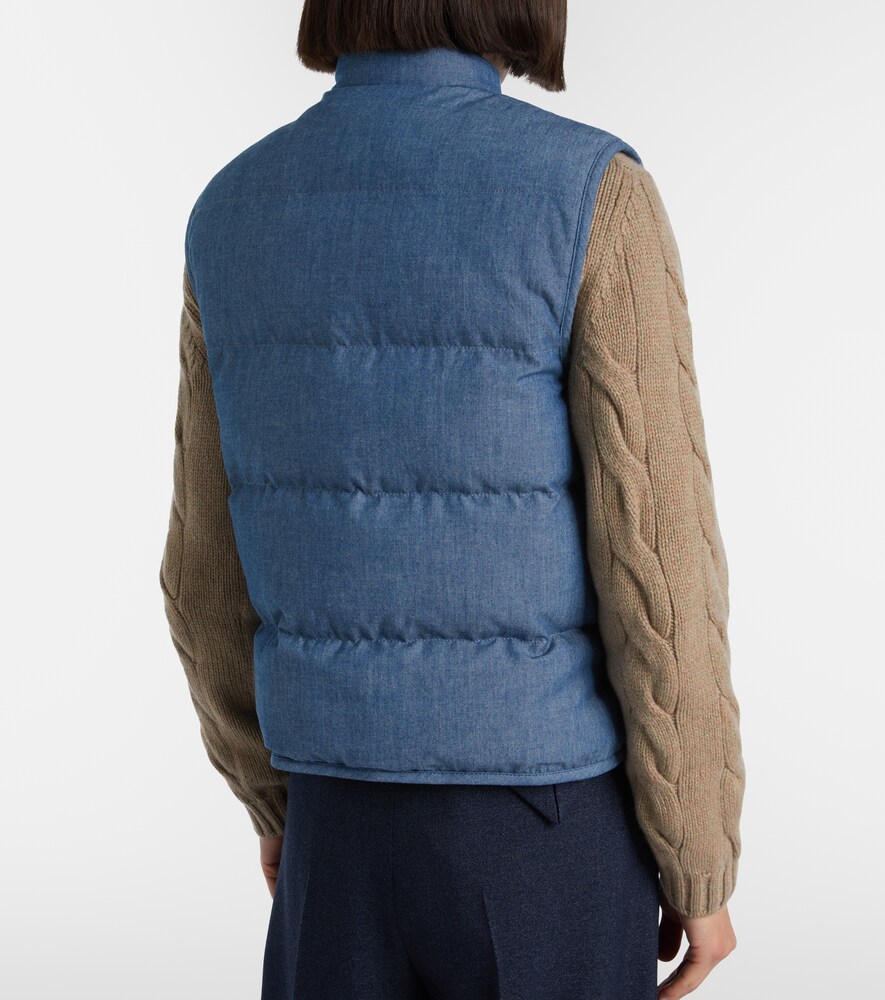  Loro Piana Loro Piana Kris Cotton Chambray Puffer Jacket 