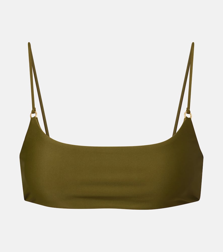 Jade Swim Hinge Bikini Top In Green