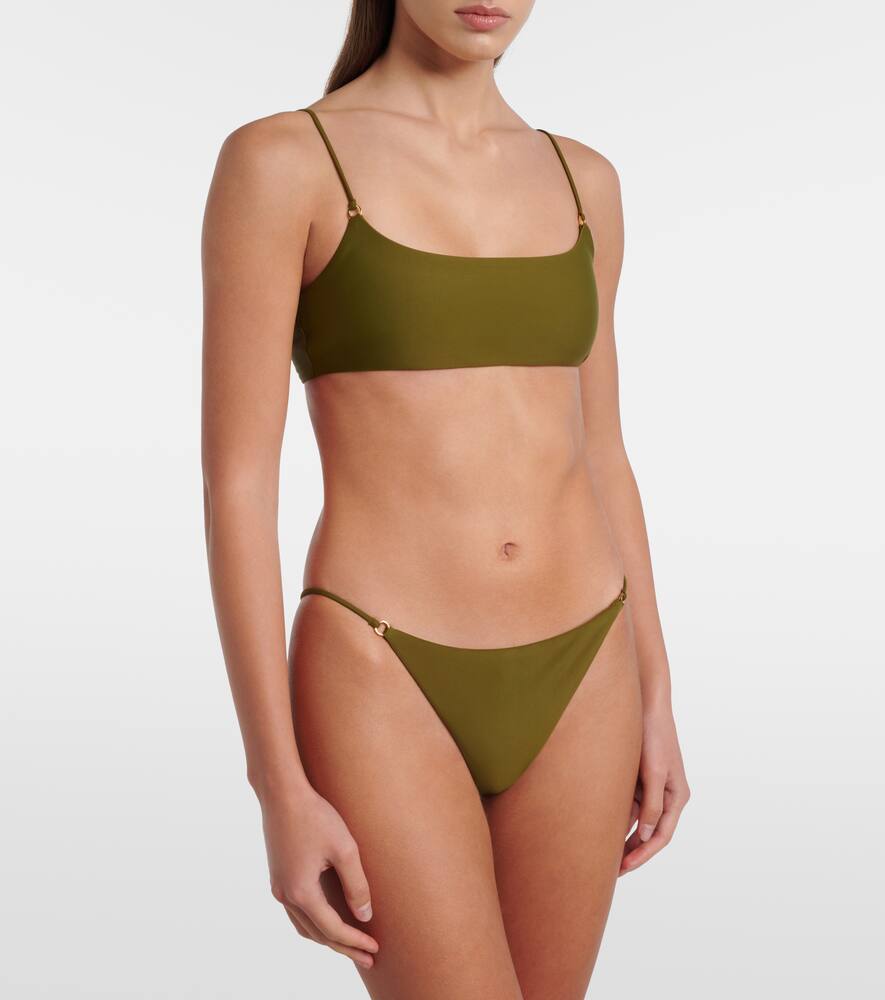 Jade Swim Hinge Bikini Top In Green