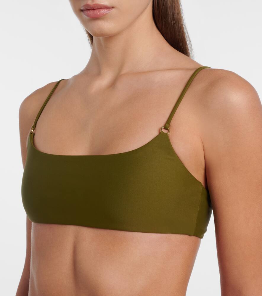 Jade Swim Hinge Bikini Top In Green