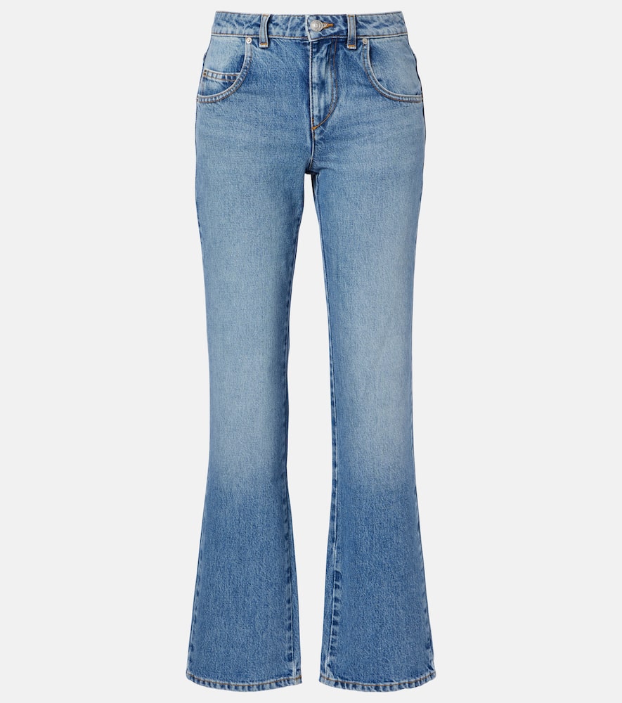 Isabel Marant Dromie Mid-rise Straight Jeans In Blue