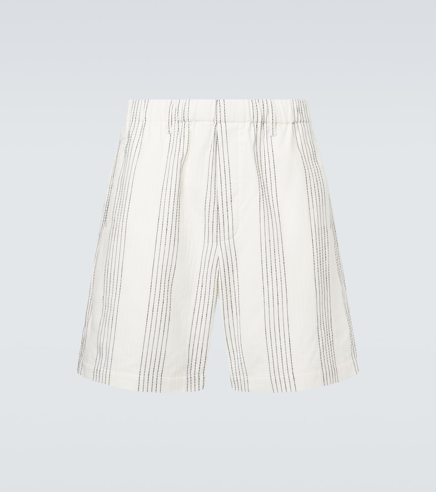 Commas Bermuda Textured Striped en coton