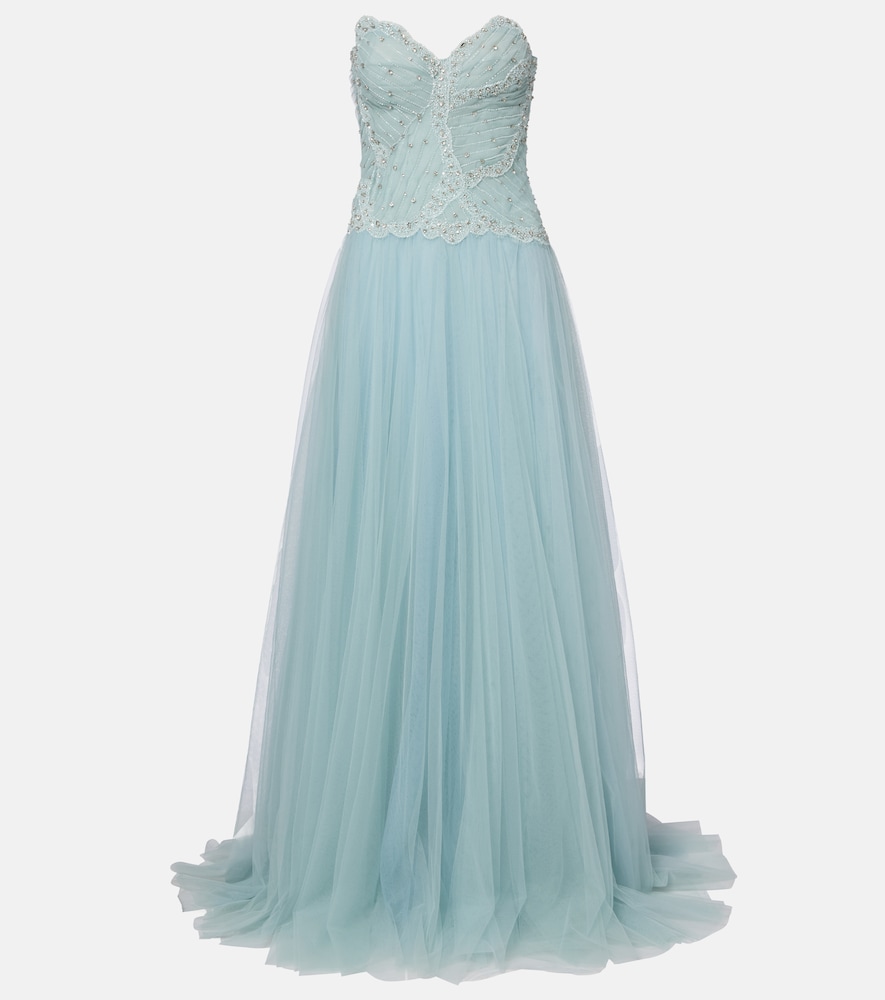 Costarellos Vivienne embellished tulle gown | Thumbnail 7 Costarellos Vivienne embellished tulle gown | Thumbnail 7