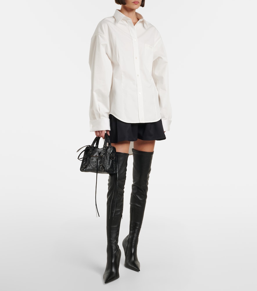 Asymmetric Cotton And Silk Poplin Shirt