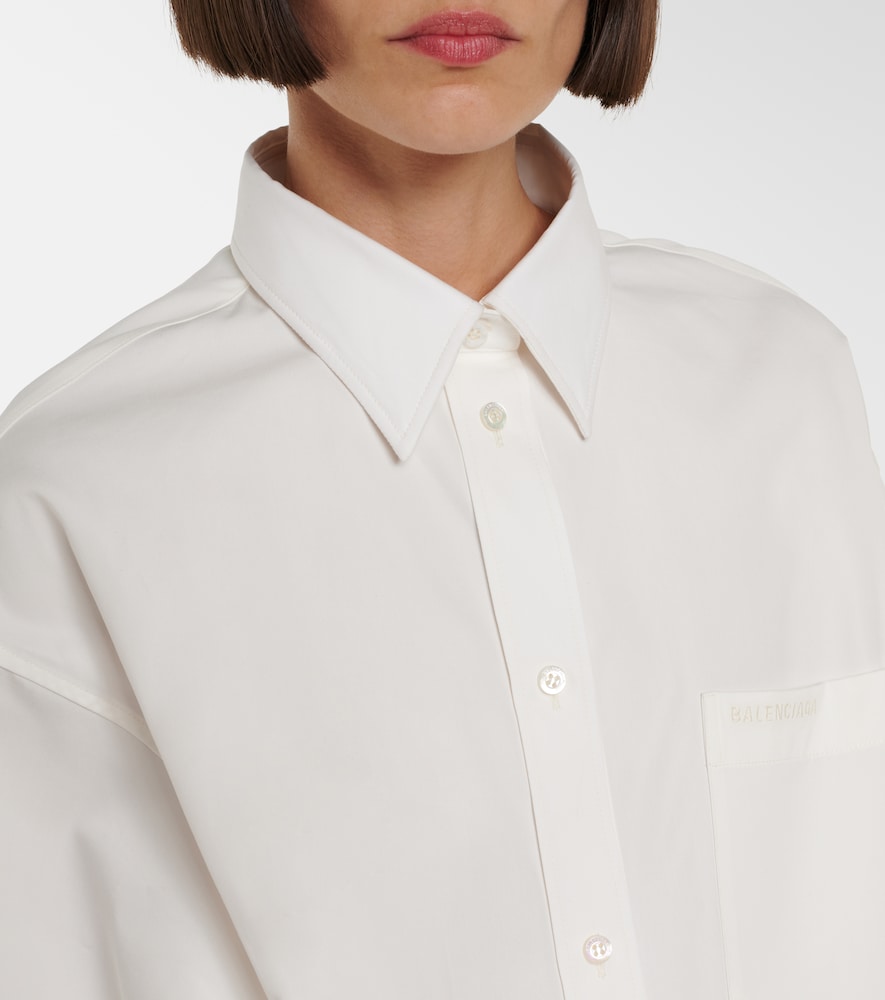 Asymmetric Cotton And Silk Poplin Shirt