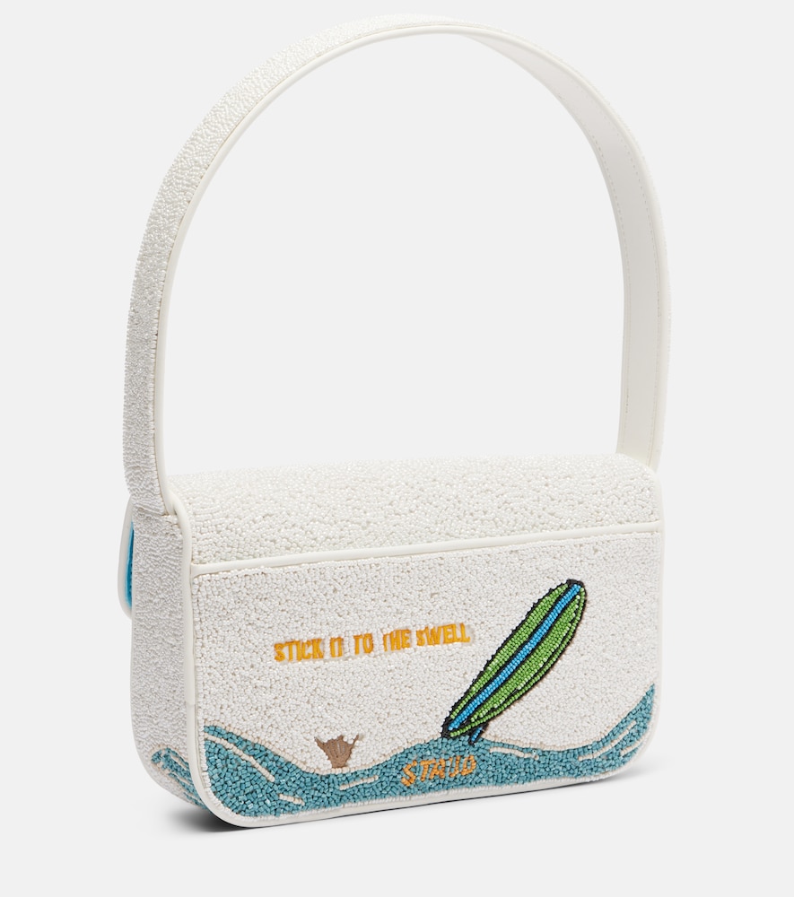  Staud Staud Tommy Beaded Sequined Shoulder Bag 