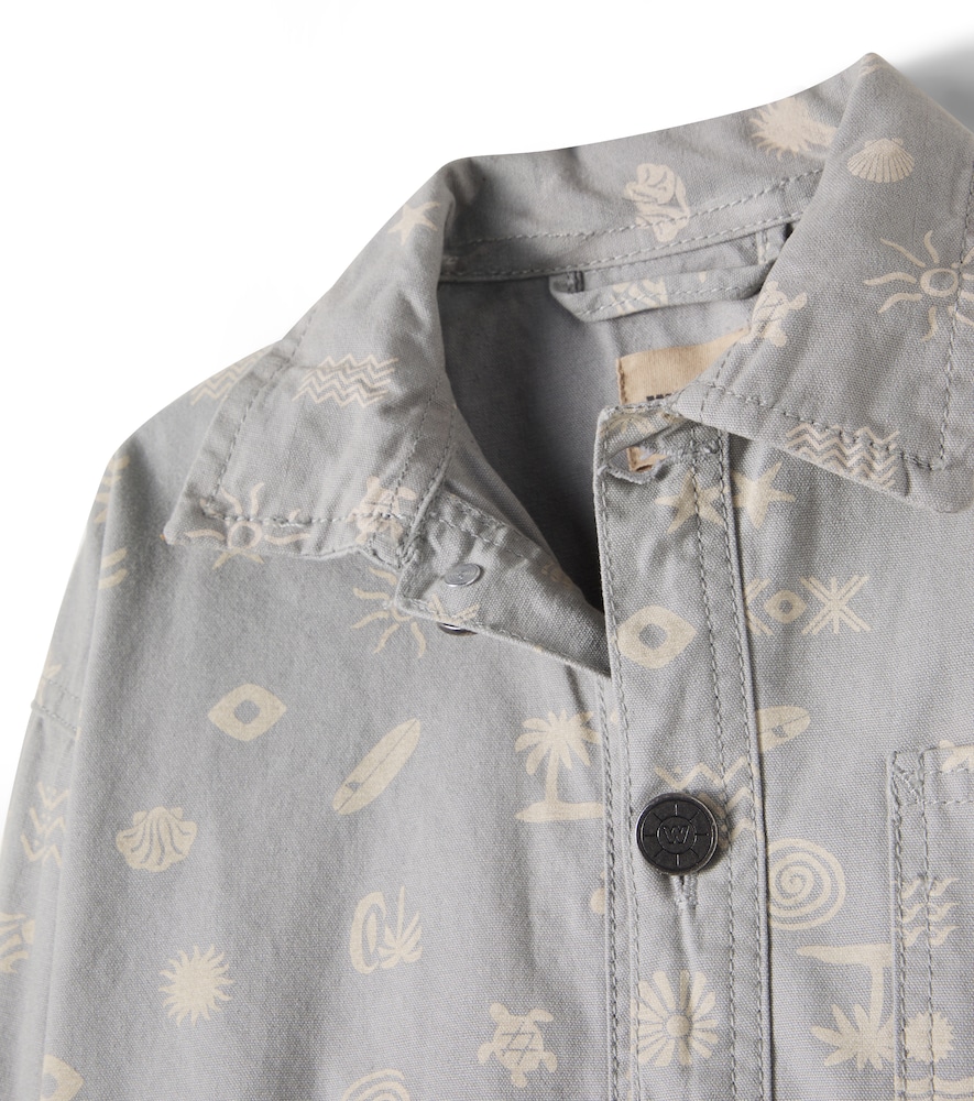  Wheat Wheat Marcel Printed Cotton Canvas Overshirt 