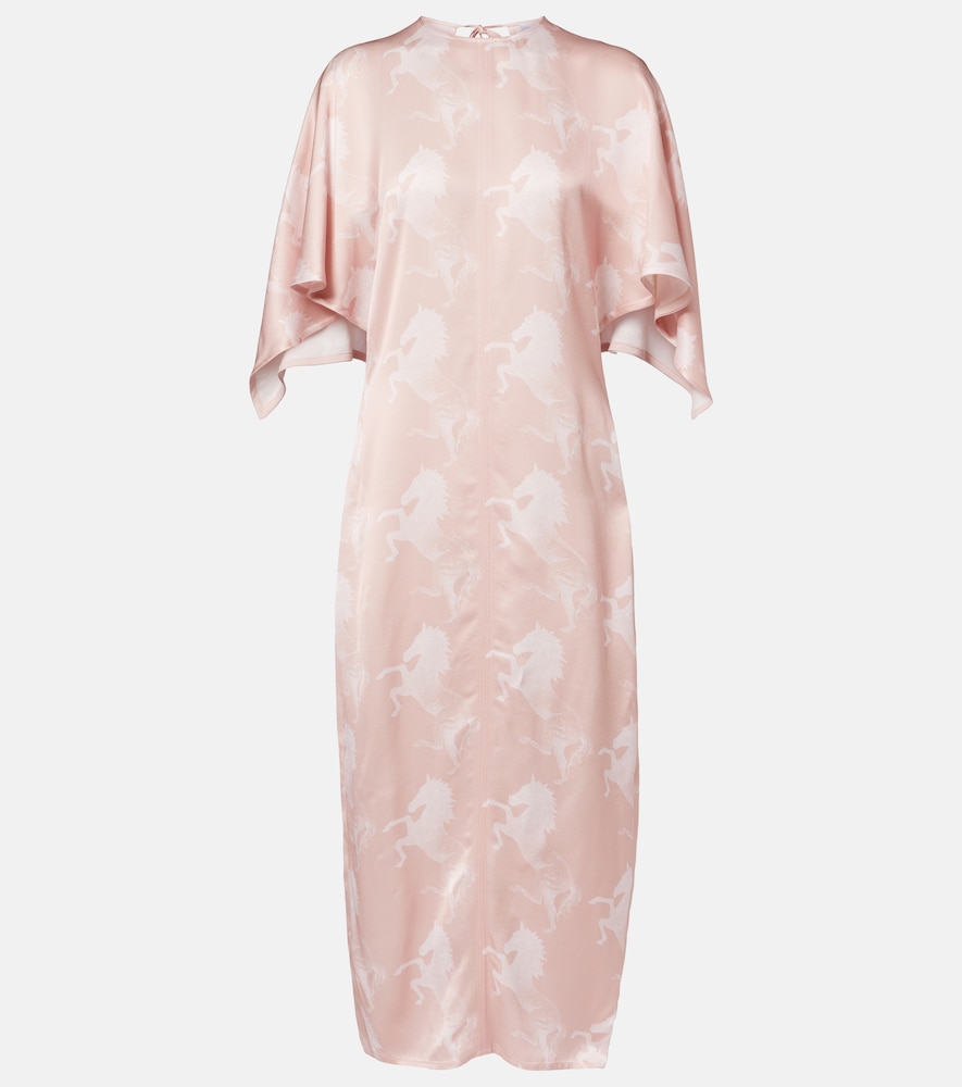 Stella McCartney Printed satin midi dress