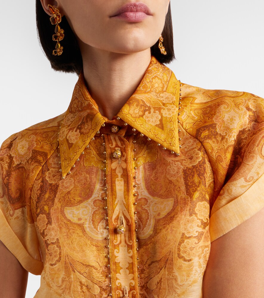  Zimmermann Zimmermann Como Paisley Linen And Silk Blouse 