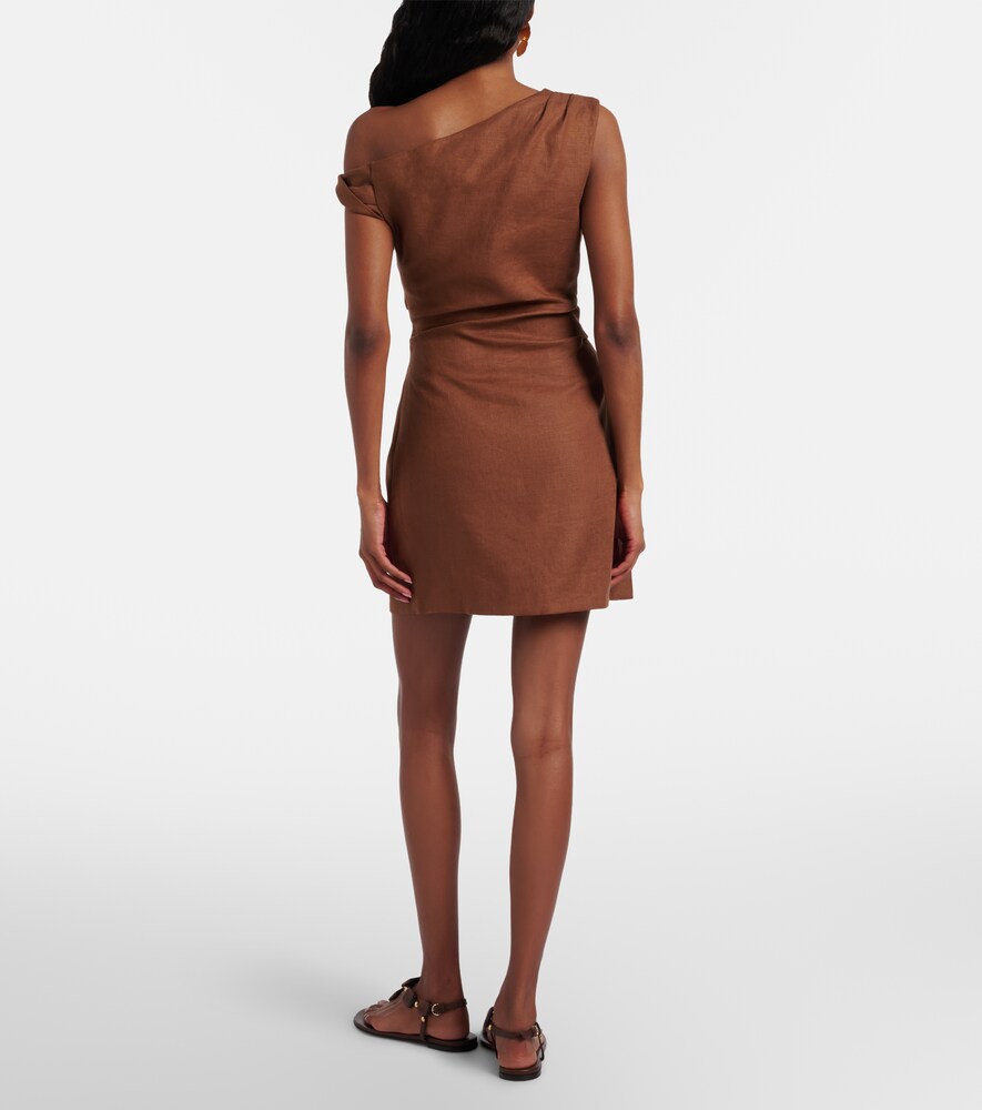  Sir Sir Asymmetric Linen Minidress 