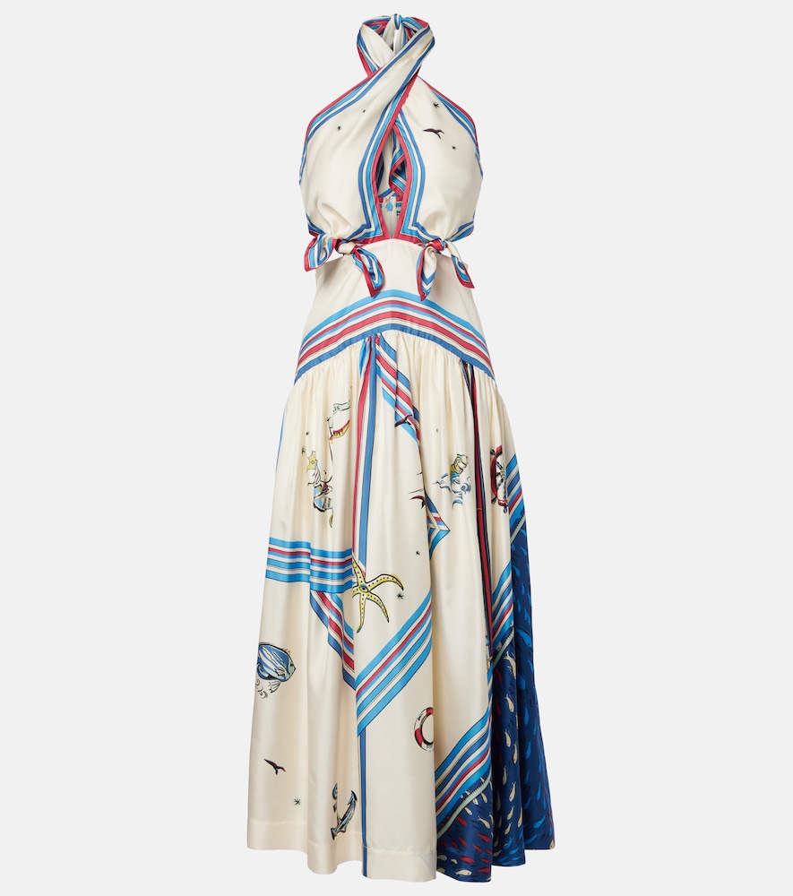 Silk Satin Midi Dress