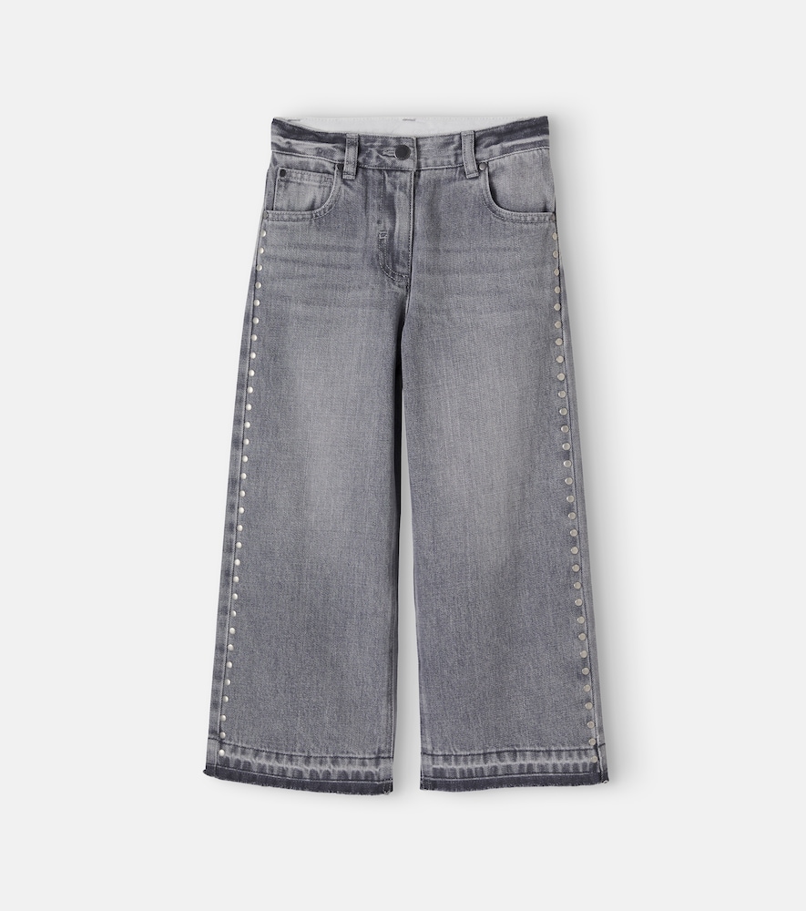Verzierte Straight Jeans