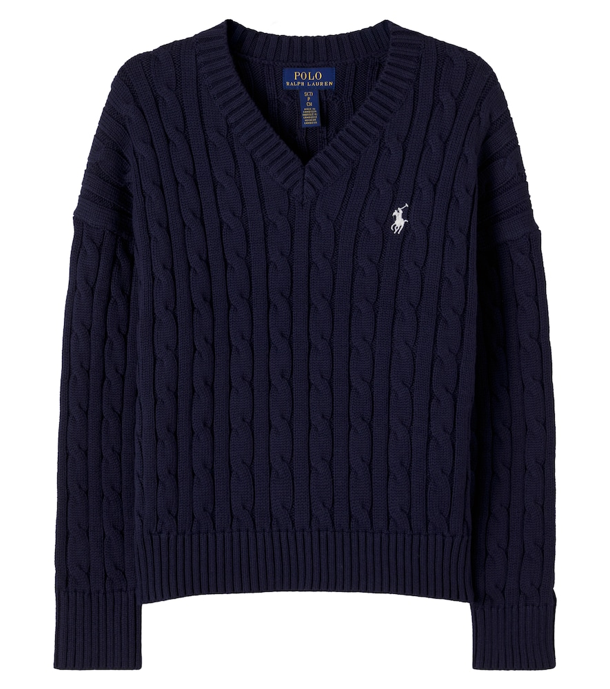 Pullover in cotone a trecce