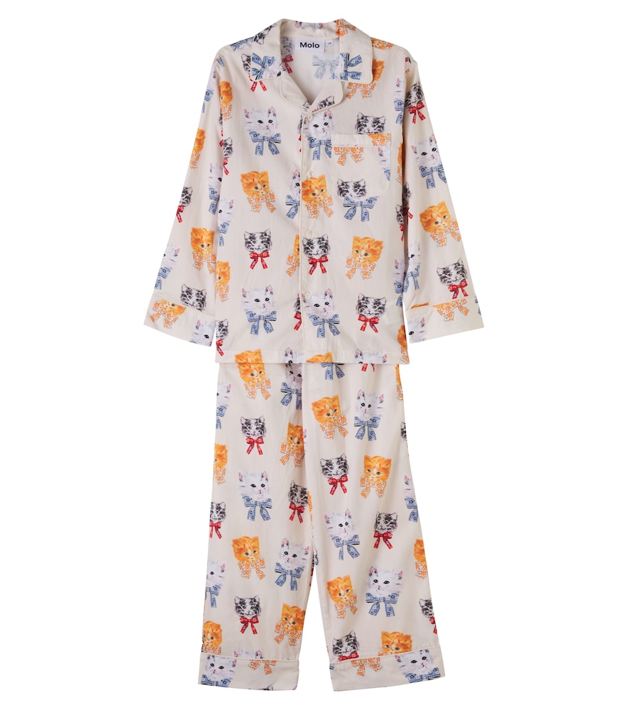 Molo White Lex Cotton Pajamas Y Size 4 - Mytheresa