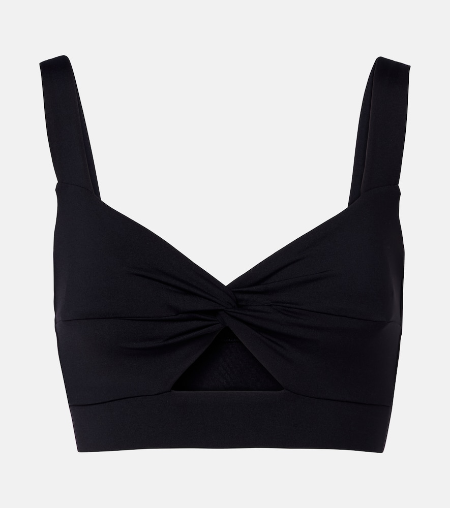 Norba Shell cutout ruched sports bra