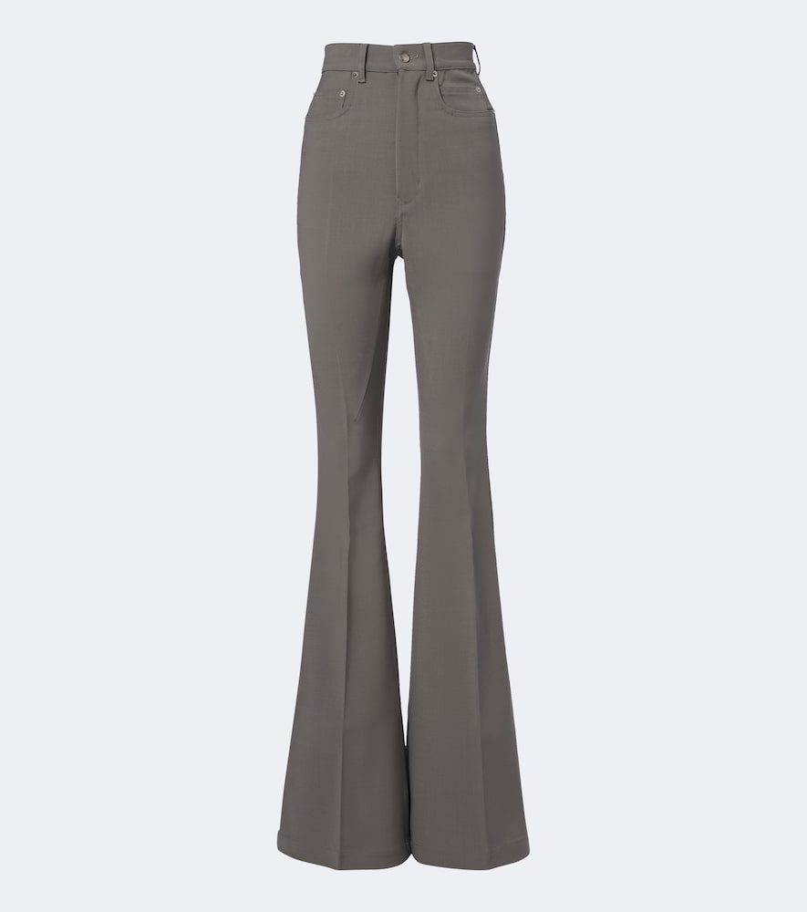 Pantaloni Bolan a vita alta in misto lana