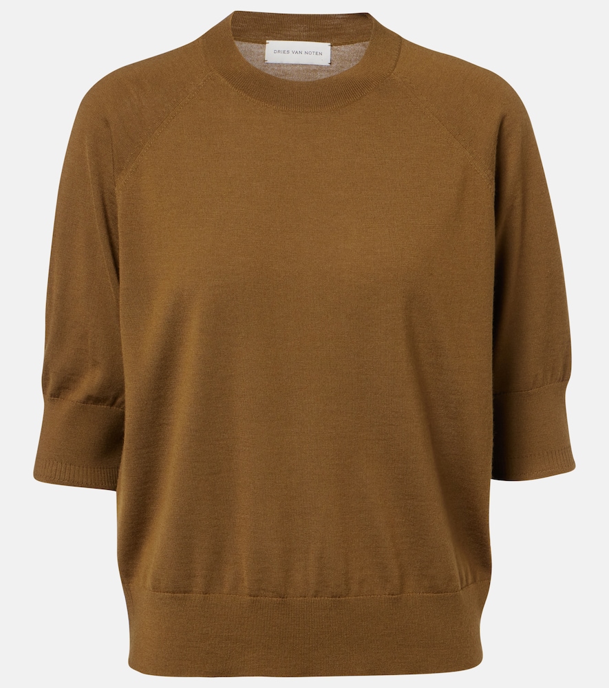 Dries Van Noten Women's Green Wool Sweater UK Size 12 - Mytheresa